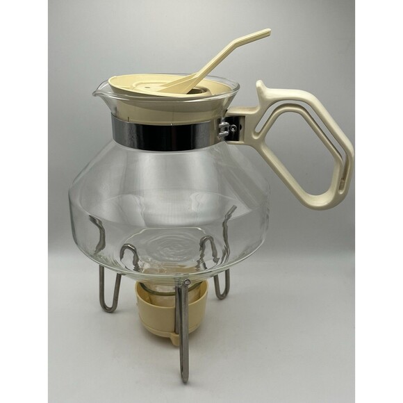 Vintage Gemco Glass Coffee Kettle with Warmer #42 Made in USA - Picture 6 of 7